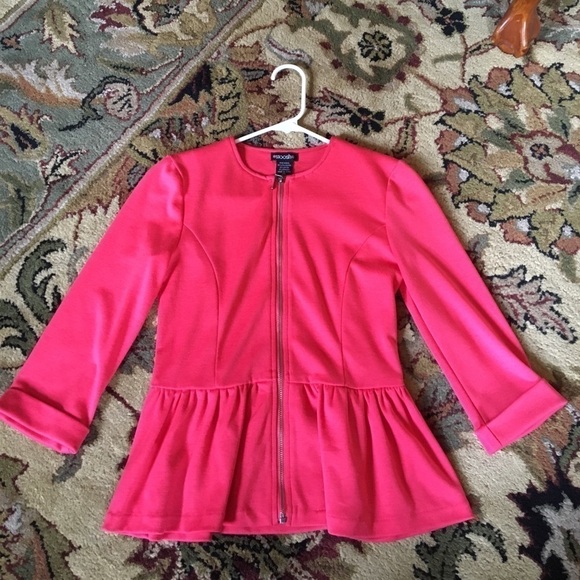 Nordstrom Pink Peplum Jacket XS - Picture 4 of 4